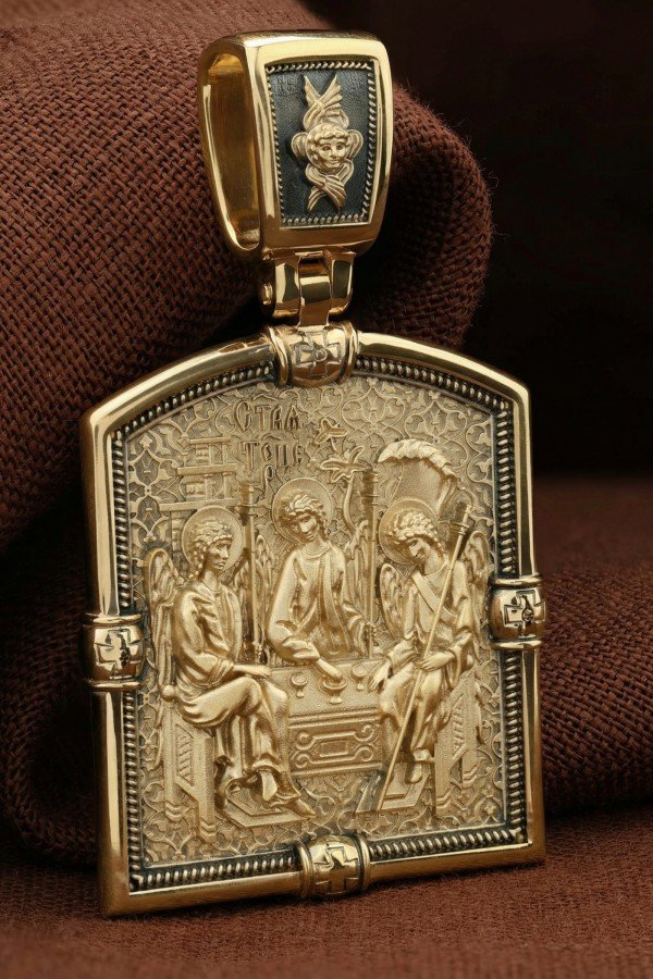 Образок из лимонного золота 585 пробы