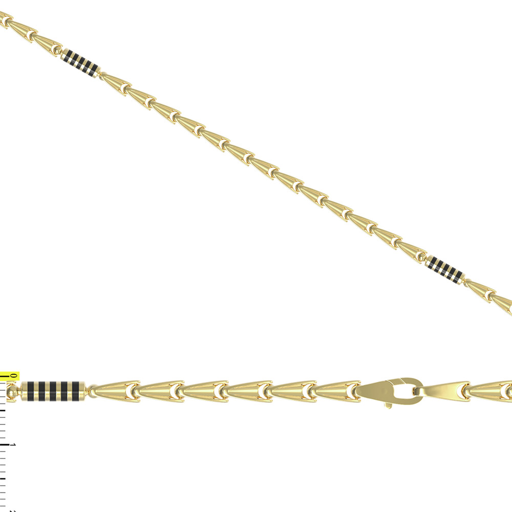 Цепь из лимонного золота c эмалью