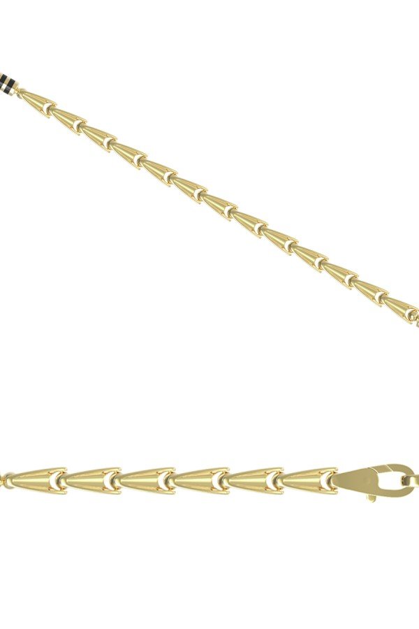 Цепь из лимонного золота c эмалью