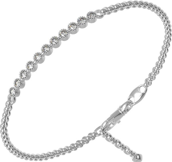 Браслет из белого золота c бриллиантами