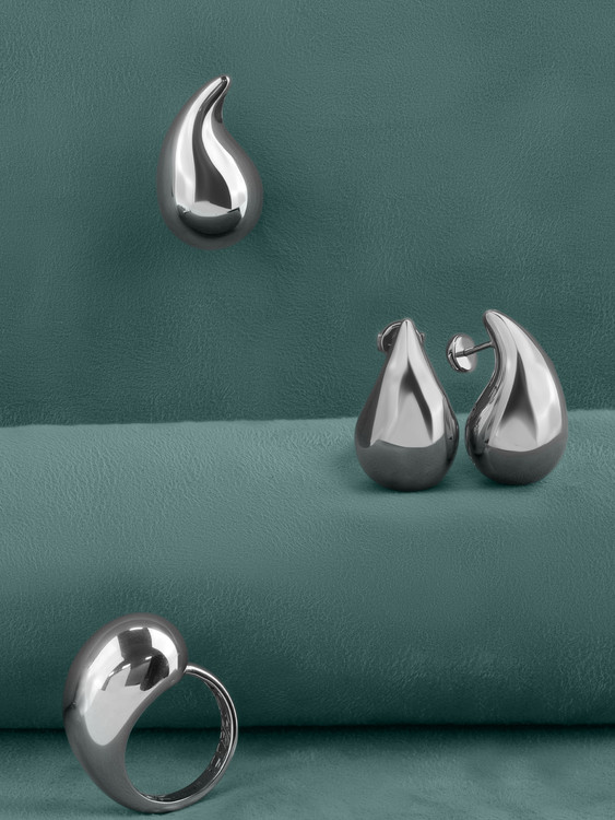 Серьги из белого золота