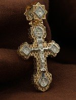 Крест из лимонного золота 585 пробы