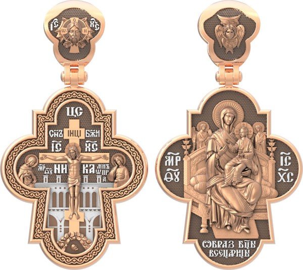 Крест из золота 585 пробы