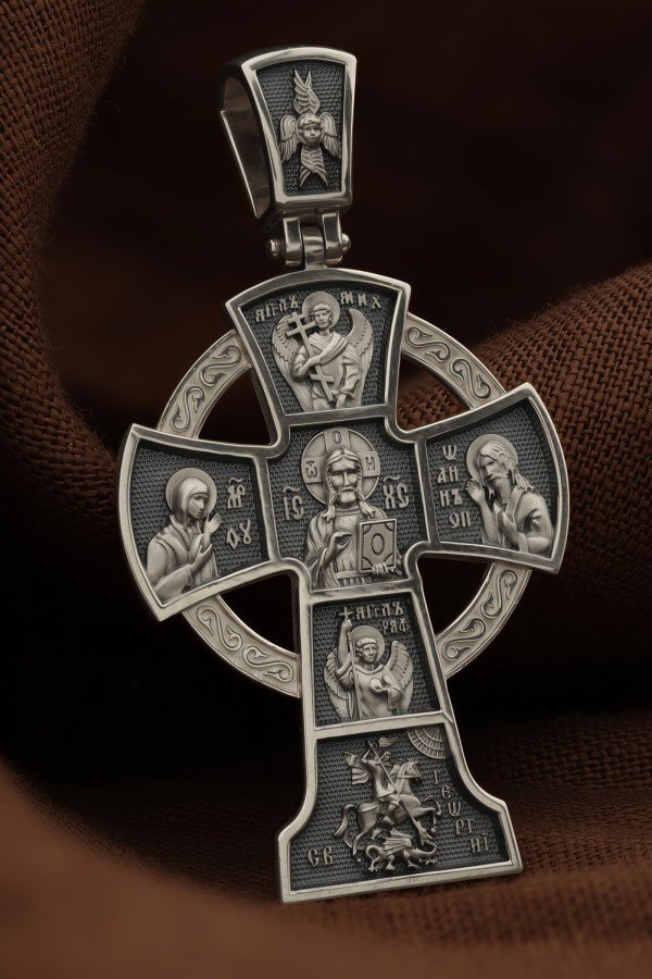 Крест из белого золота