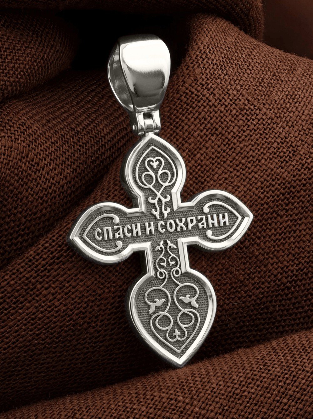 Крест из белого золота