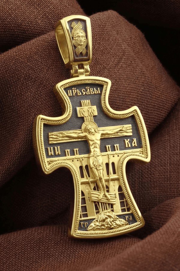 Крест из лимонного золота