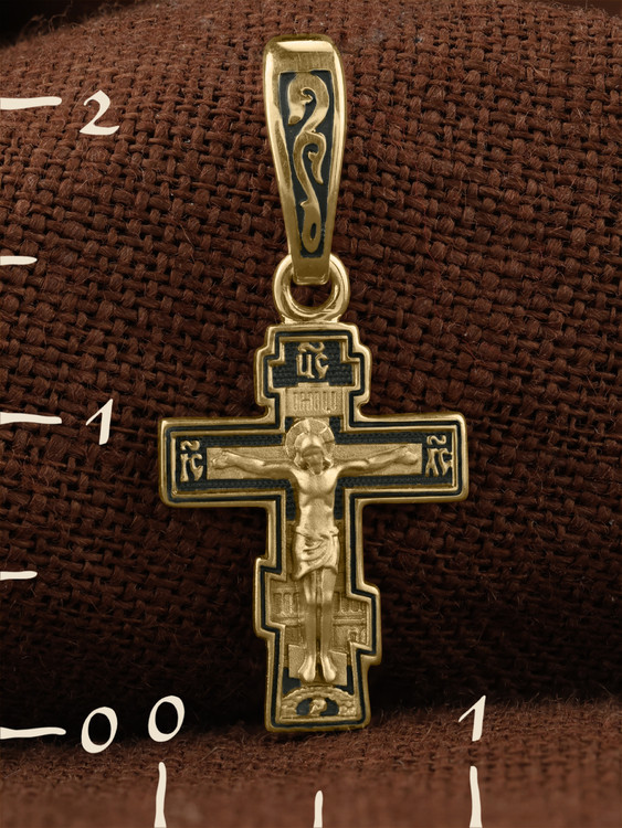 Крест из лимонного золота