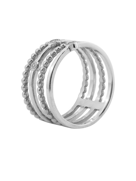 Кольцо из белого золота c бриллиантами