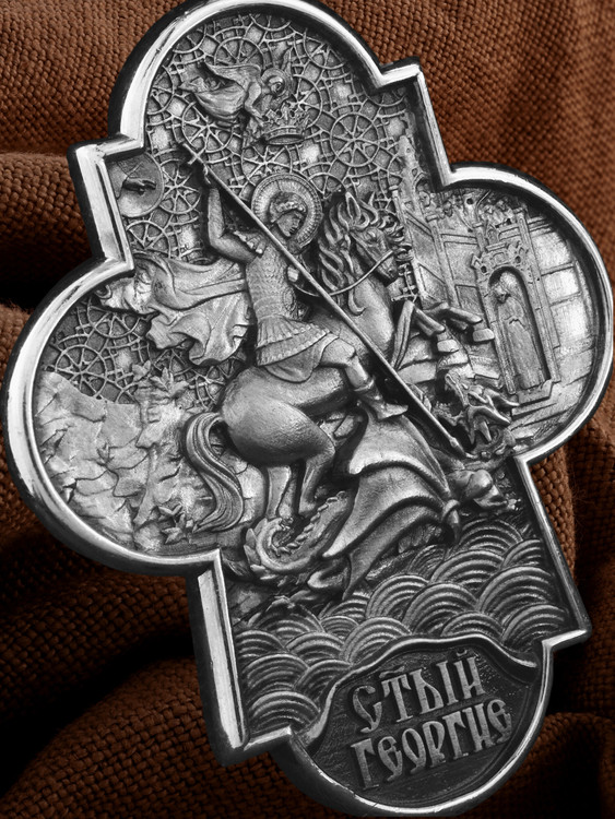 Крест из белого золота