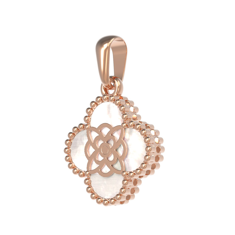 Подвеска из золота c бриллиантами и перламутром