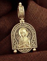 Образок из лимонного золота 585 пробы