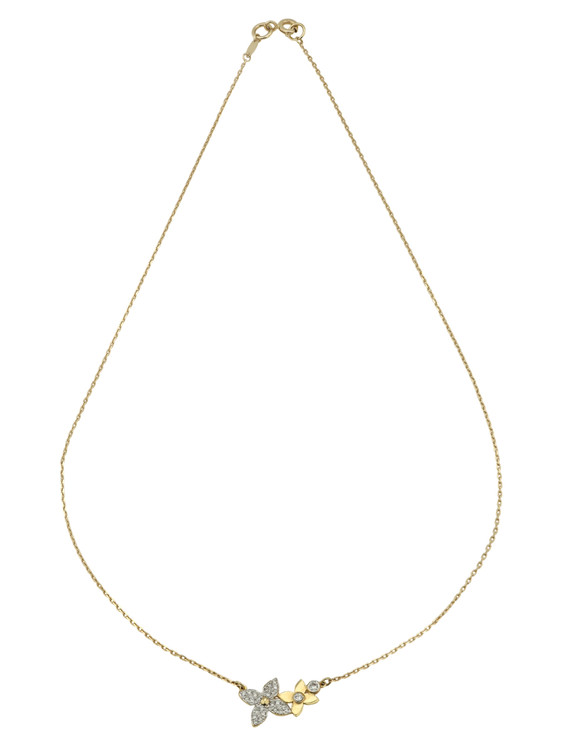 Колье из лимонного золота c бриллиантами