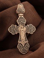 Крест из золота 585 пробы c эмалью