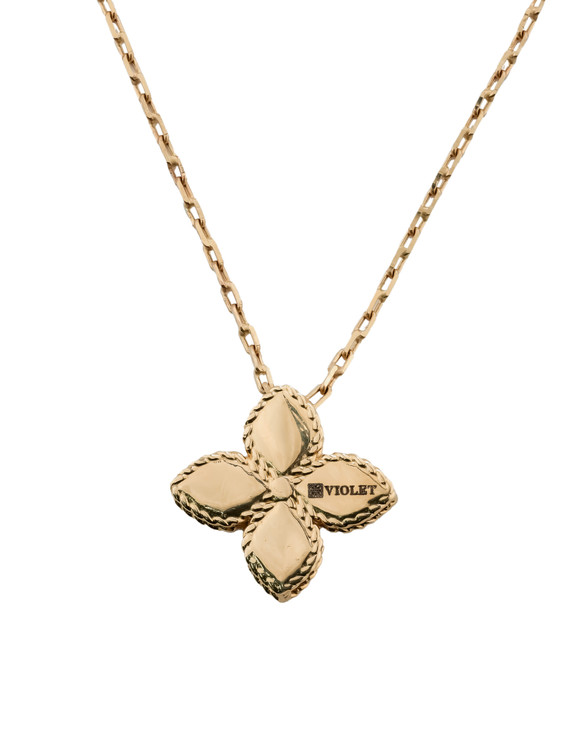 Колье из золота c бриллиантами и малахитом