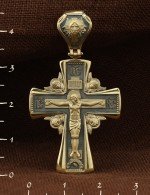 Крест из лимонного золота 585 пробы