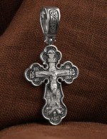 Крест из белого золота 585 пробы