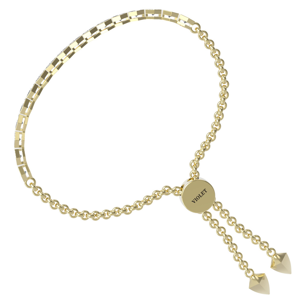 Браслет из лимонного золота c бриллиантами