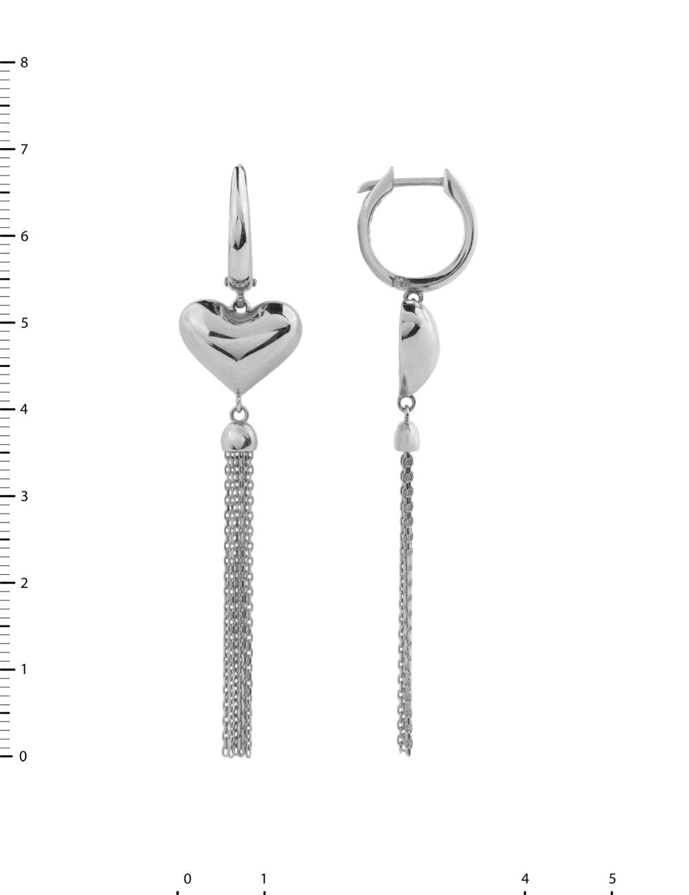 Серьги из белого золота 585 пробы