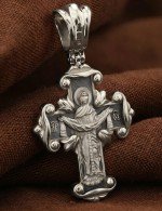 Крест из белого золота 585 пробы