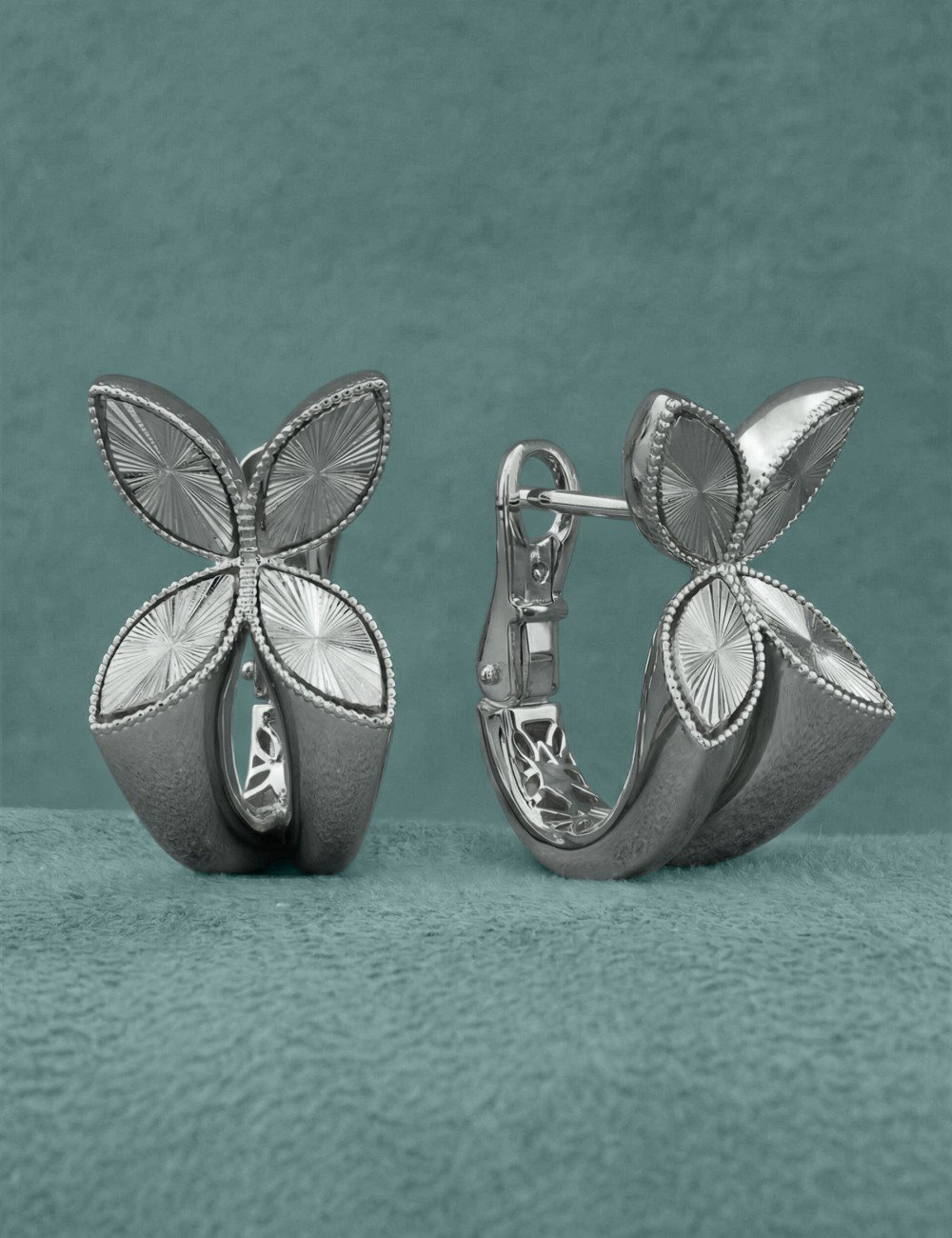 Серьги из белого золота 585 пробы