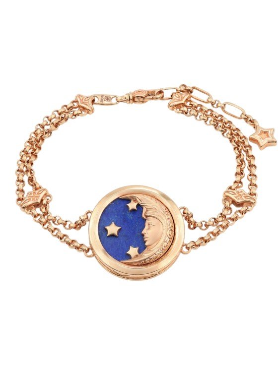 Браслет из золота c бирюзой и лазуритом