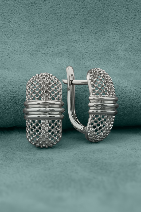 Серьги из белого золота