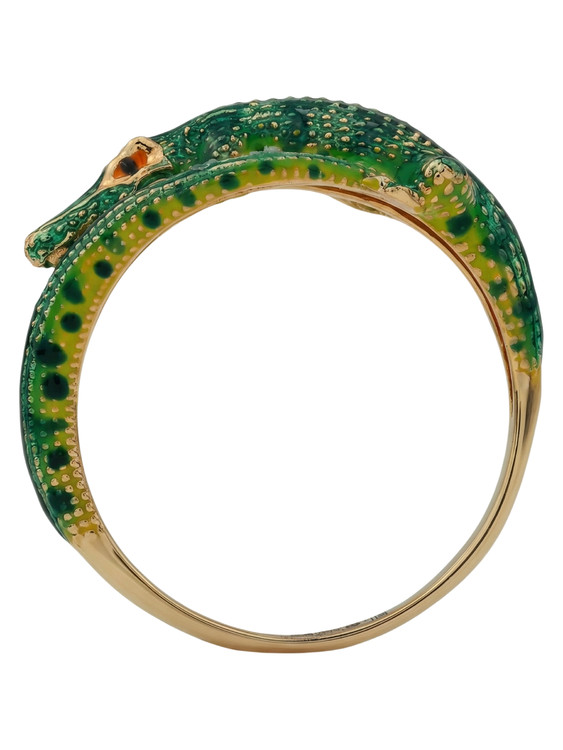 Кольцо из золота c эмалью