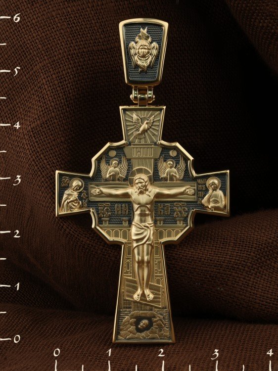 Крест из лимонного золота