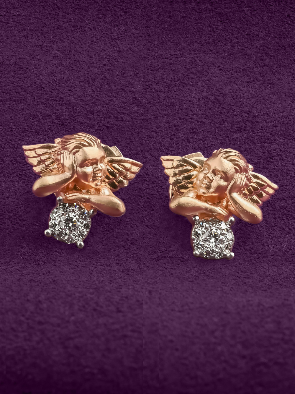 Серьги из золота c бриллиантами