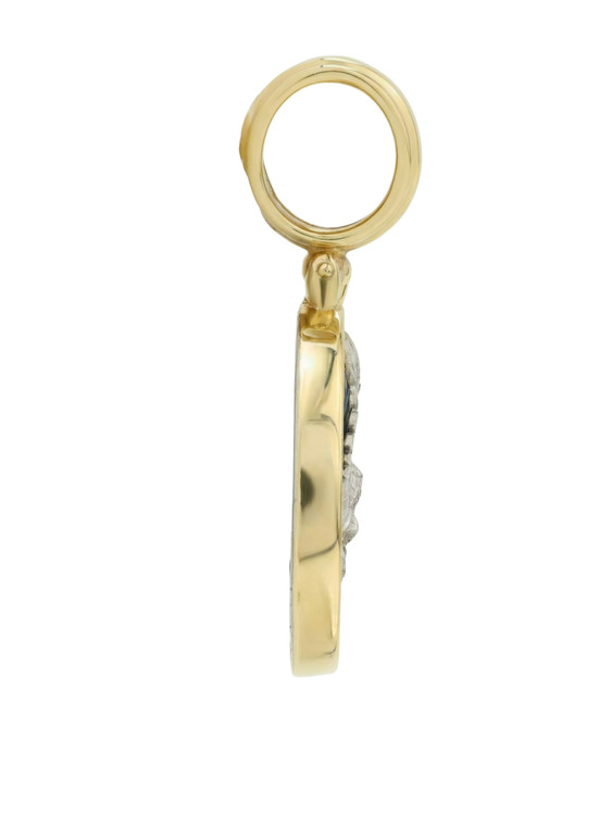 Подвеска из лимонного золота c эмалью