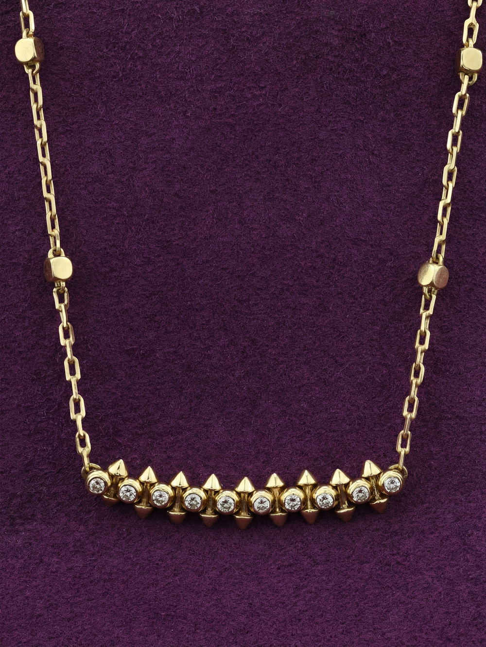 Колье из лимонного золота c бриллиантами