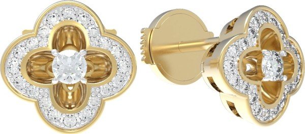 Серьги из лимонного золота c бриллиантами