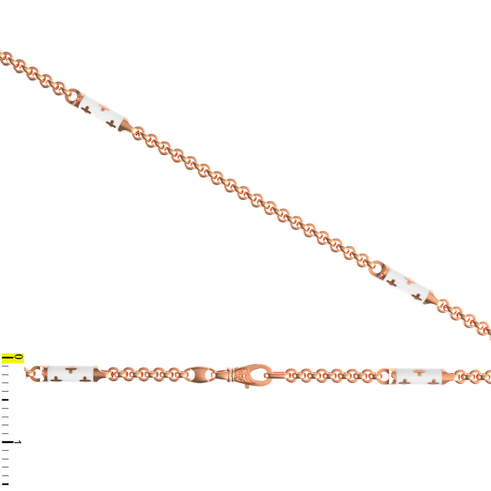 Цепь из золота c эмалью