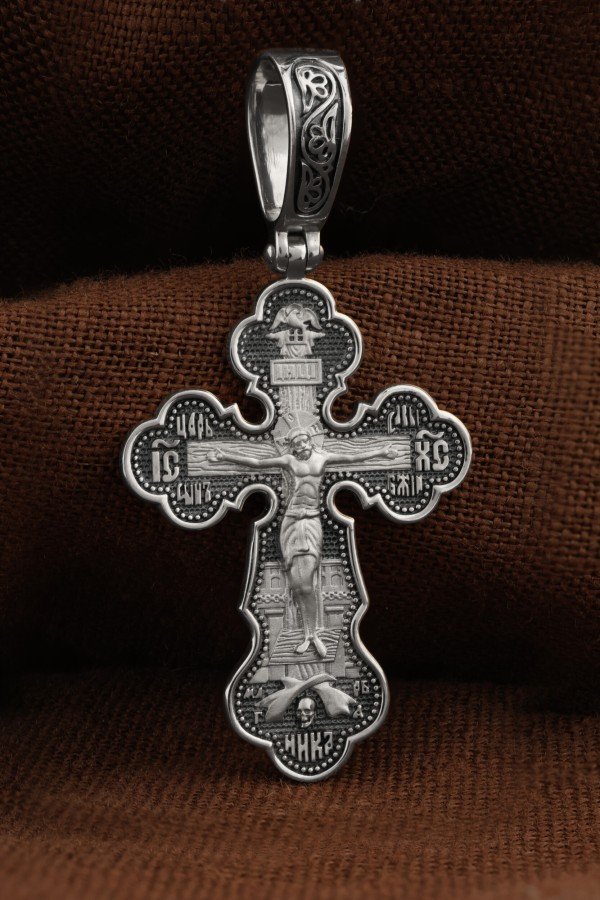 Крест из белого золота