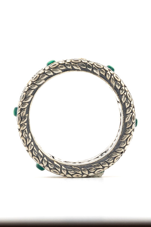 Кольцо из серебра и золота c бриллиантами, хризопразом и рубином