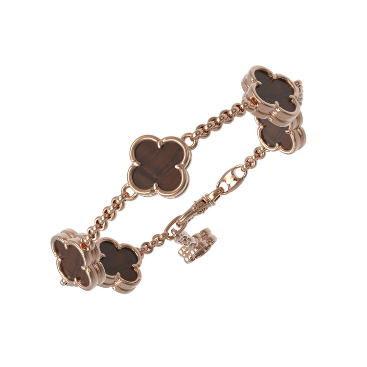 Браслет из золота c тигровым глазом