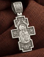 Крест из белого золота 585 пробы
