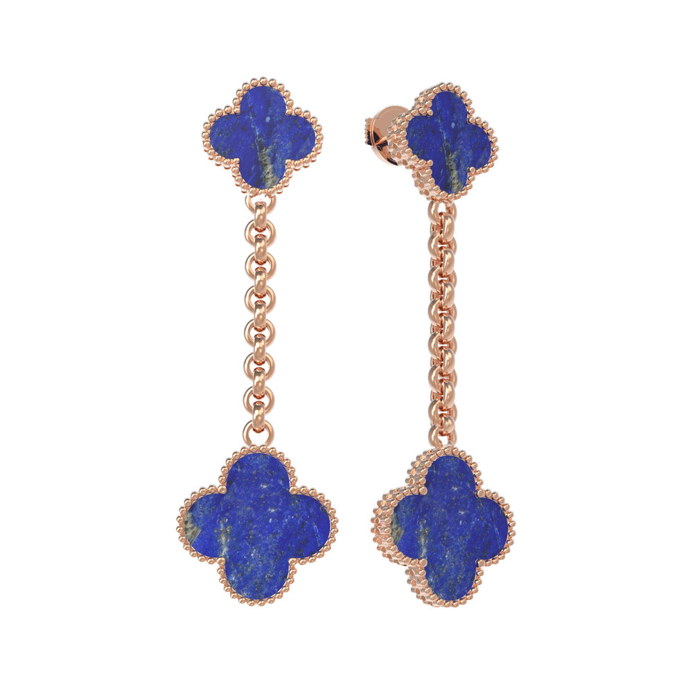 Серьги из золота c лазуритом