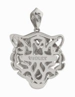 Подвеска из белого золота c сапфиром