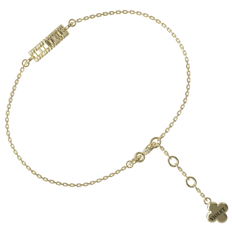 Браслет из лимонного золота c лазуритом