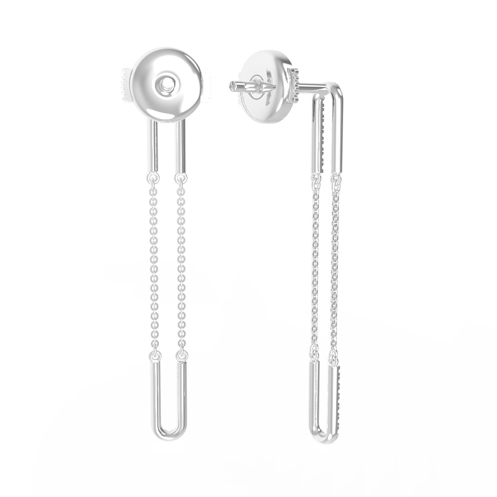 Серьги из белого золота c бриллиантами