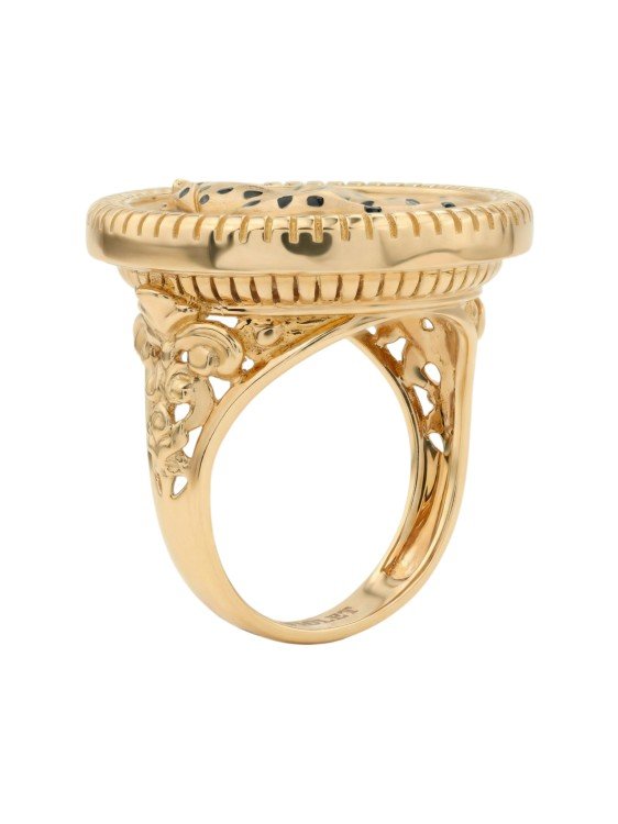 Кольцо из золота c эмалью