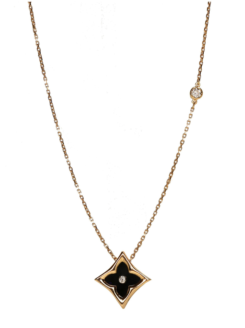 Колье из золота c бриллиантами и ониксом