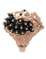 Кольцо из золота 585 пробы c эмалью и ониксом