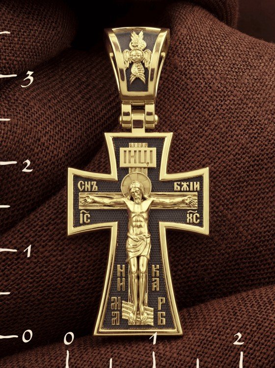 Крест из лимонного золота