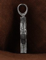 Крест из белого золота 585 пробы c эбеновым деревом