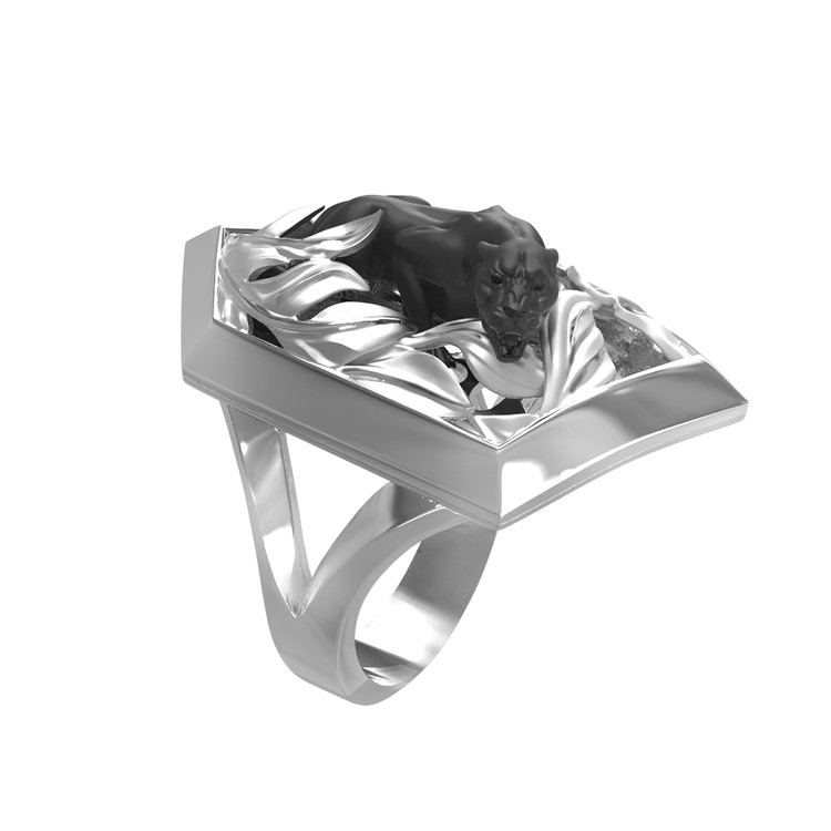 Кольцо из белого золота