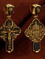 Крест из лимонного золота 585 пробы