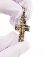 Крест из зелёного золота 585 пробы
