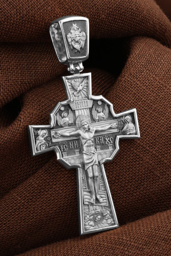 Крест из белого золота